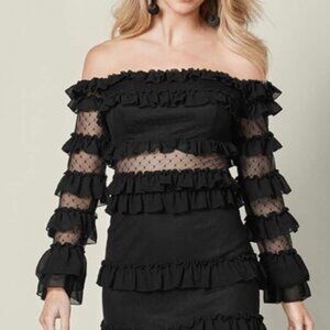 Venus Ruffle Detail Mini Dress